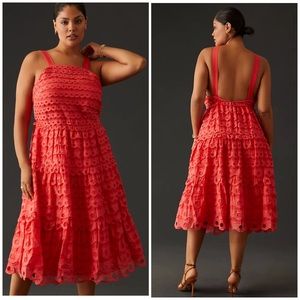 NWT ANTHROPOLOGIE MAEVE EYELET HALTER MIDI DRESS